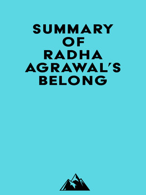 cover image of Summary of Radha Agrawal's Belong